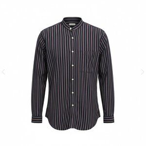 WAH Maker Button Up Shirt Mens Size XL Western Band Collar Cotton Long Sleeve